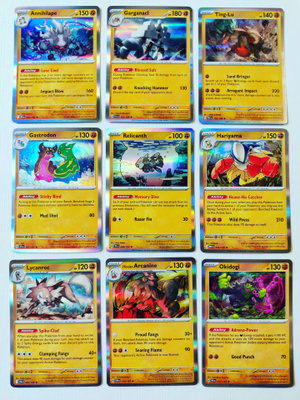 Pokemon Holo Rare kortteja 9kpl