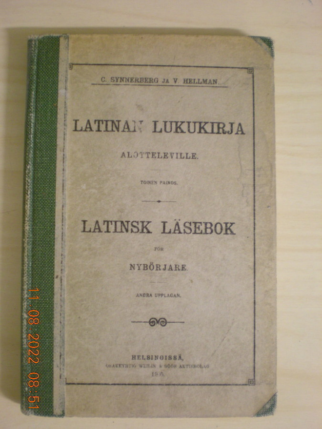 C. Synnerberg ja V. Hellman: Latinan lukukirja aloittelevill