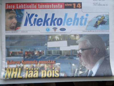 Kiekkolehti Nro 22/2003 (20.1)