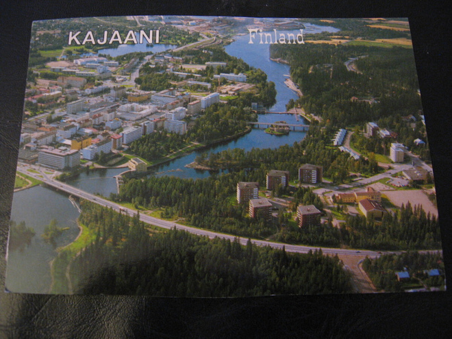 Kajaani, ilmakuva. Uudehko. Kulkenut, väri.