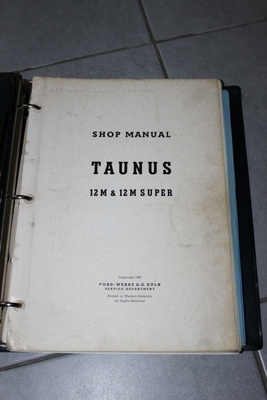 Ford Taunus 12M tehtaan korjauskirja