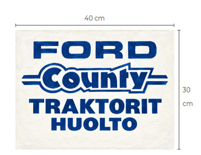Uusi Ford County traktorit alumiinitaulu 30 cm x 40 cm