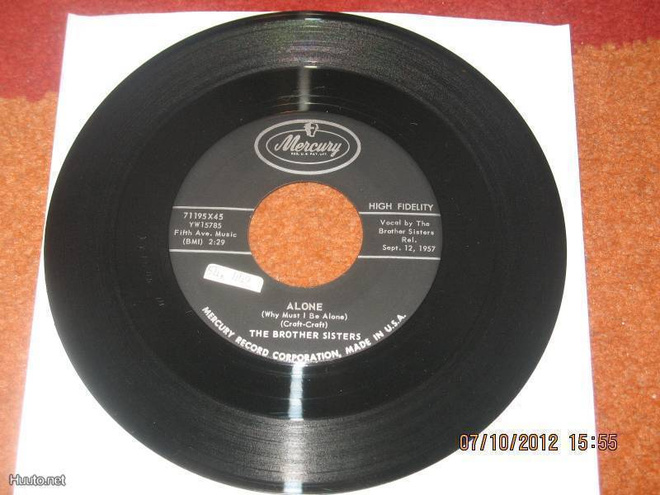 7" the BROTHER SISTERS - Alone - single -57 rock and roll EX