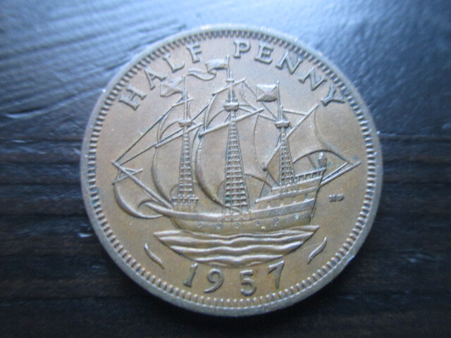 Englanti Half penny 1957