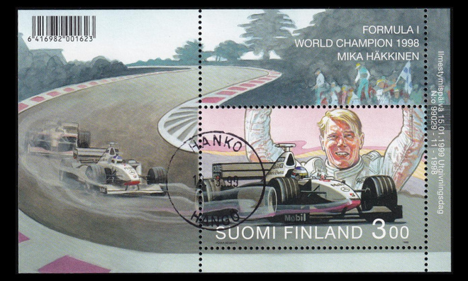 1455BL21 o Mika Häkkinen blokki Hanko 10.3.99 (1999)
