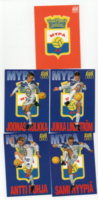 SUN SET1995 Jalkapallo MYPA n:o 49, 55, 56, 58, 59
