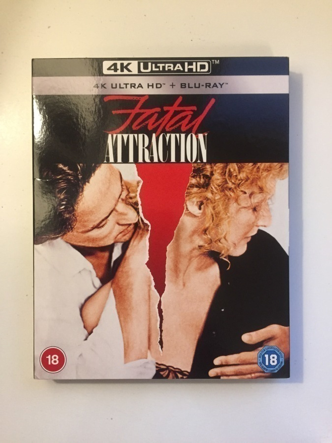 Fatal Attraction (4K Ultra HD + Blu-ray) UUSI 1987 Slipcover