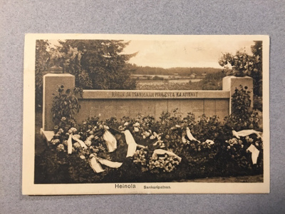 Paikkakuntakortti  Heinola Sankaripatsas 1929