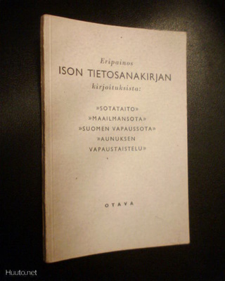 ERIPAINOS Ison Tietosanakirjan kirjoituksista... (Sis.pk:t )