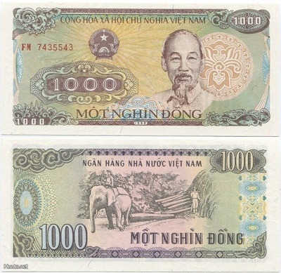 Vietnam 1000 Dong v.1988 (P-106a) UNC