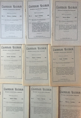 Luonnon Ystävä / Luonnon Tutkija vuosikertoja 1900-2001