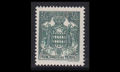 Monaco 222 ** Käyttösarja vaakuna 30 C (1940)