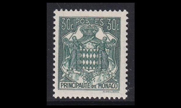 Monaco 222 ** Käyttösarja vaakuna 30 C (1940)