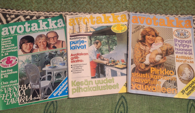 3 Avotakka-lehteä 1970-luvulta