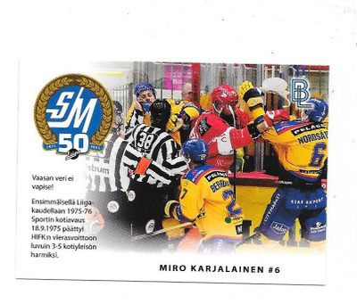 2024-25 BlueLine MatchCard #2/6 Miro Karjalainen  Sport