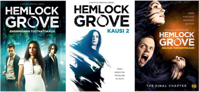 HEMLOCK GROVE kaudet 1, 2 ja 3 - DVD boxit  [Original suomi]