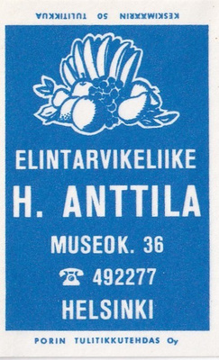 Helsinki, Elintarvikeliike H. Anttila. Museok. 36   7/11