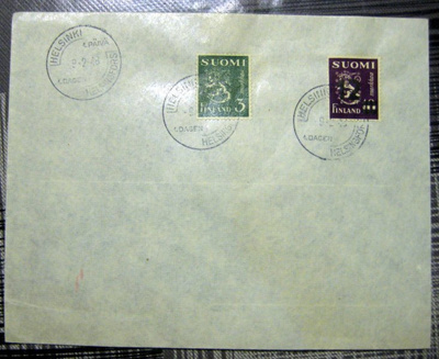 FDC-kuori 1948 Yleismerkit leijonamalli(35)