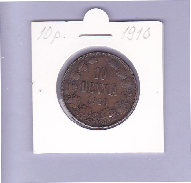 10 penniä v.1910 KM#14