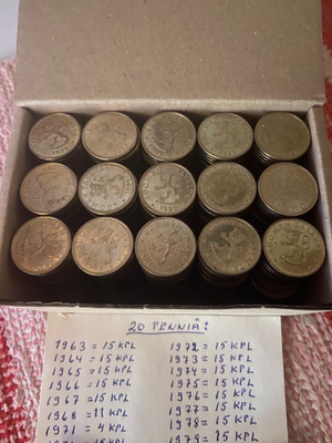 20 penniä 450kpl 1963-1990