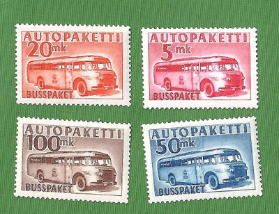 Autopakettimerkit" 1952-1958 Lape-hinta 50,00e sarja (Loo)