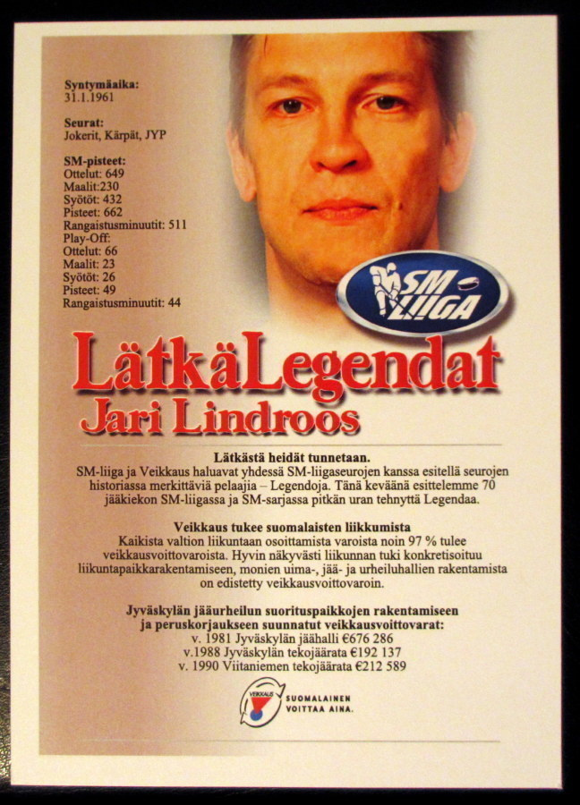 Jari Lindroos JYP Lätkälegendat