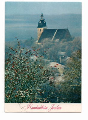 Naantali: Kirkko joulukortissa