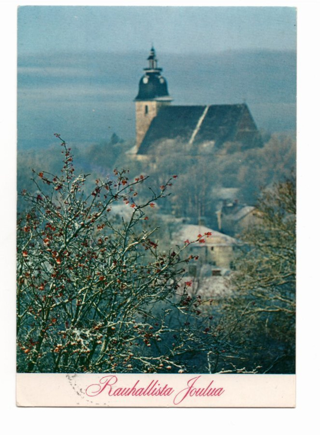 Naantali: Kirkko joulukortissa