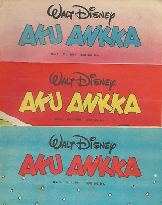 AKU ANKAT 1 - 3/1981, klassikkotarina Takaisin Klondikeen