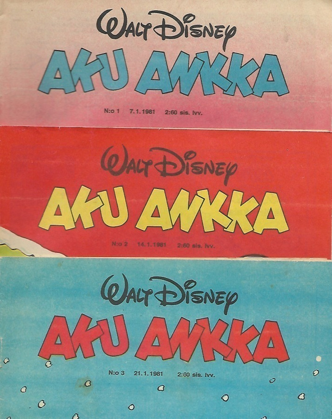 AKU ANKAT 1 - 3/1981, klassikkotarina Takaisin Klondikeen