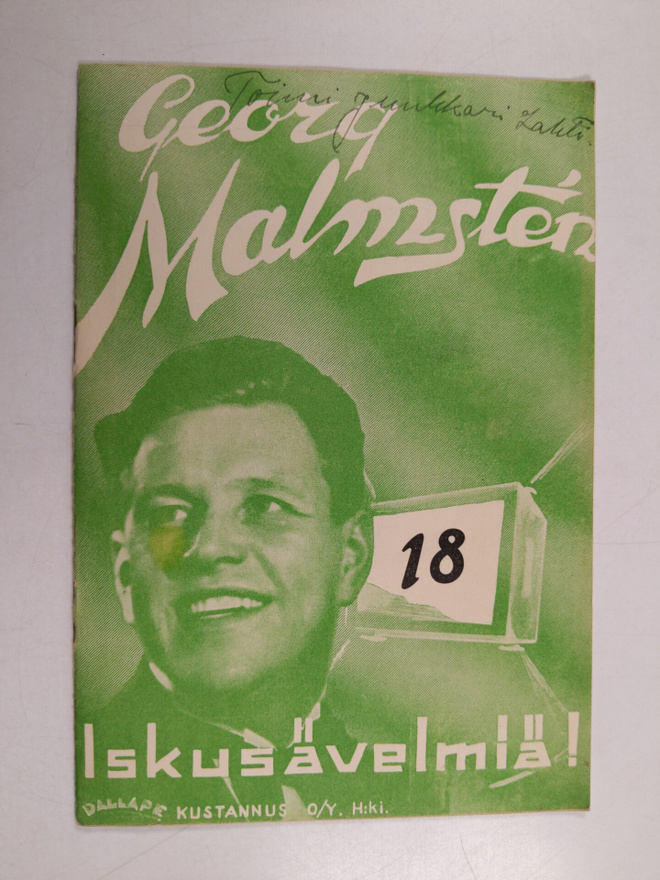 Georg Malmsten : Isku-sävelmiä : 18 vihko