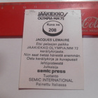 SEMIC Olympia-MM-72 #208 Jacques Lemaire Montreal NHL - pikkukuva 2