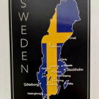 "RUOTSIN KARTTA-SWEDEN"-KULKEMATON POSTIKORTTI - pikkukuva 1