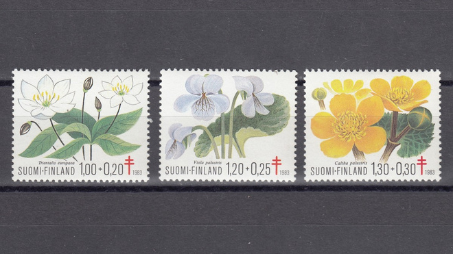 1983 Lape 930 - 932 Tuberkuloosi - Kukkia **