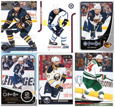 6 x ZACH BOGOSIAN Sabres, Jets, Wild