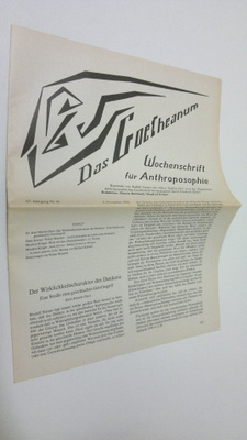 Martin (red.) Barkhoff : Das Goetheanum nr. 45/1988 : Woc...