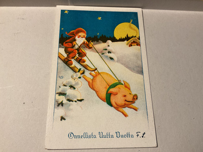 Postikortti Hyvää Uutta Vuotta! 1940