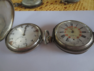 2 kpl Taskukelloja Leijona - Ussr, Hopea 0,875, varaosiksi