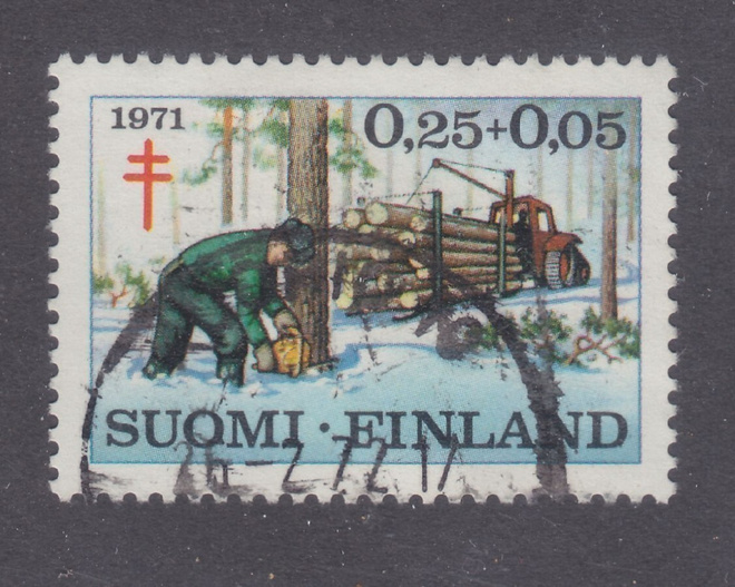 1971  TUB 25p kaunisleimaisena