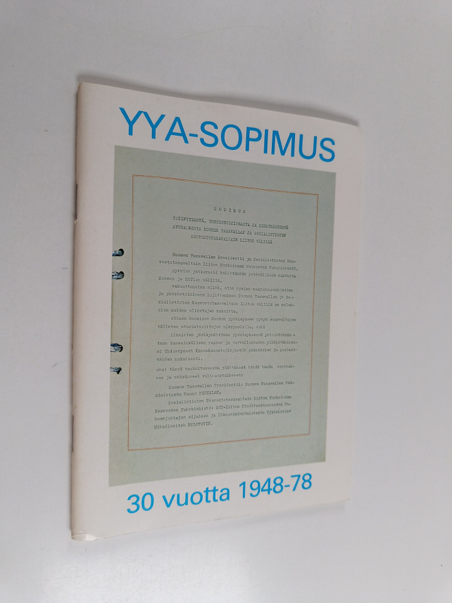 yya-sopimus : 30 vuotta 1948-78