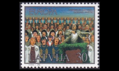Latvia 476 ** Europa kansalliset juhlat (1998)