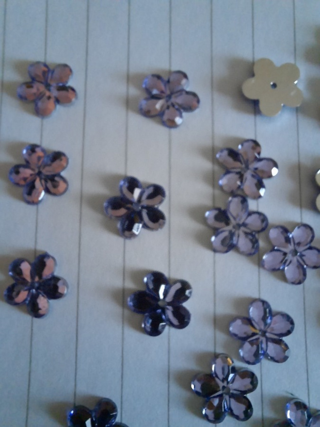 Violetti kukka koriste 10 kpl