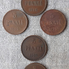 5 penniä 5 kpl Suurruhtinaskunnan/autonomian ajalta 1915-17 - pikkukuva 1