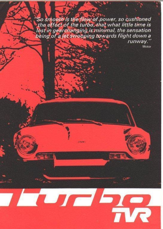 1976 TVR Turbo esite - KUIN UUSI