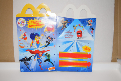Mcdonald's happy meal laatikko DC supersankarit