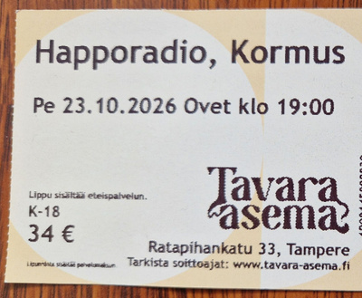 Happoradio - Tavara-asema pe 23.10. (levynjulkaisukeikka)