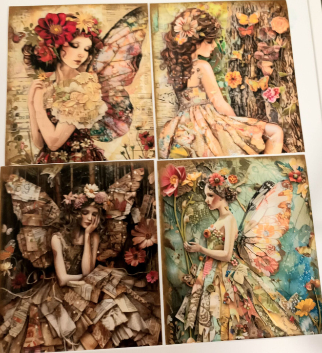 Kuviokartonki KEIJUT / 4 kpl -setti / 13 x 15 cm