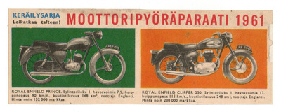 Keräilykuva Moottoripyöräparaati ROYAL ENFIELD PRINCE & ROUA