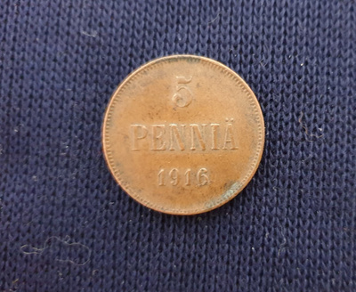 5 penniä 1916