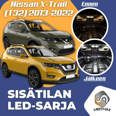 Nissan X-Trail (T32) Sisätilan LED-sarja 9-osain